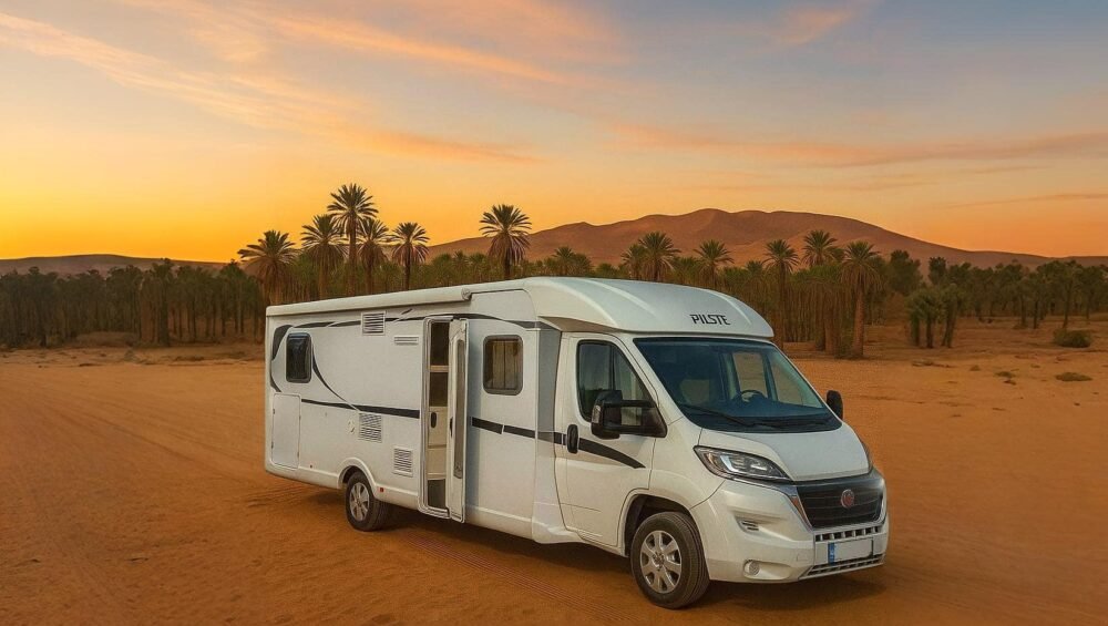 Zagora Zafari camper being picked up for a desert adventure in Morocco