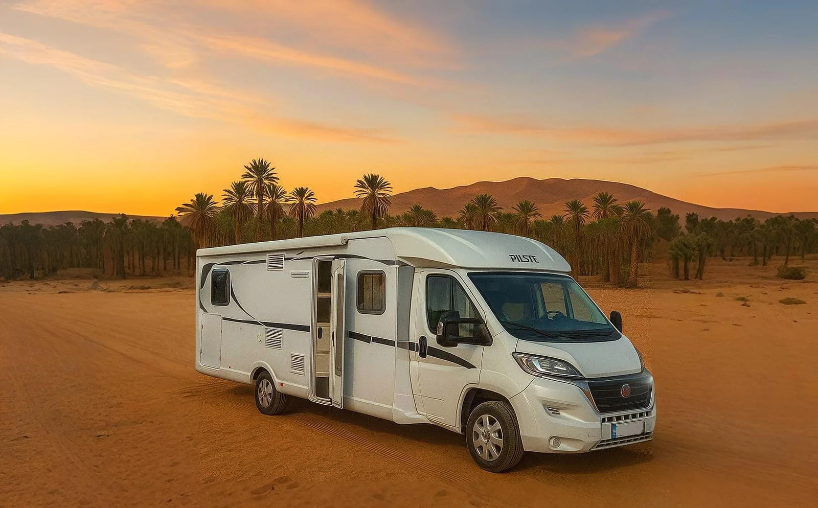 Zagora Zafari camper being picked up for a desert adventure in Morocco