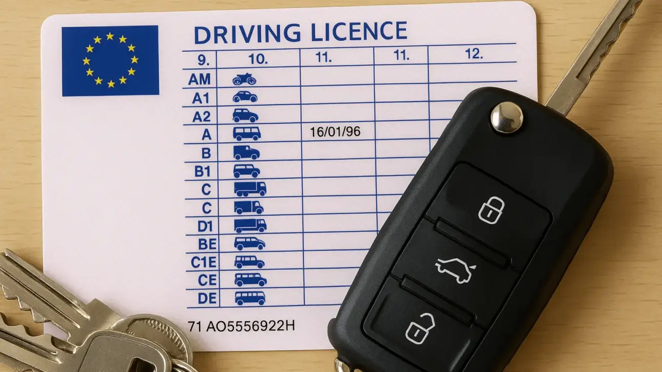 Driving license paperwork for touring Morocco by campervan