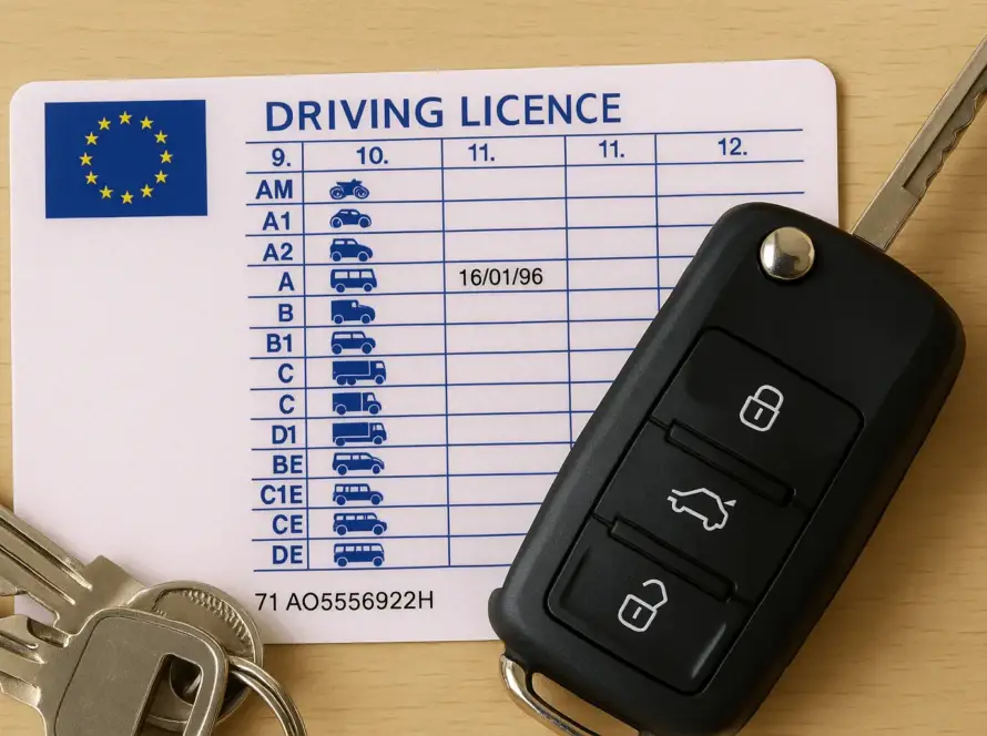 Driving license paperwork for touring Morocco by campervan
