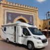 Fez Fiesta camper parked near historic landmarks in Fez, Morocco